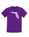 Florida - United States Shape Childrens Dark T-Shirt by TooLoud-Childrens T-Shirt-TooLoud-Purple-X-Small-Davson Sales