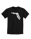 Florida - United States Shape Childrens Dark T-Shirt by TooLoud-Childrens T-Shirt-TooLoud-Black-X-Small-Davson Sales