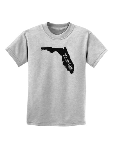 Florida - United States Shape Childrens T-Shirt by TooLoud-Childrens T-Shirt-TooLoud-AshGray-X-Small-Davson Sales