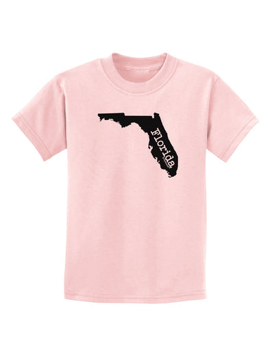 Florida - United States Shape Childrens T-Shirt by TooLoud-Childrens T-Shirt-TooLoud-PalePink-X-Small-Davson Sales