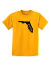 Florida - United States Shape Childrens T-Shirt by TooLoud-Childrens T-Shirt-TooLoud-Gold-X-Small-Davson Sales