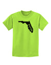 Florida - United States Shape Childrens T-Shirt by TooLoud-Childrens T-Shirt-TooLoud-Lime-Green-X-Small-Davson Sales