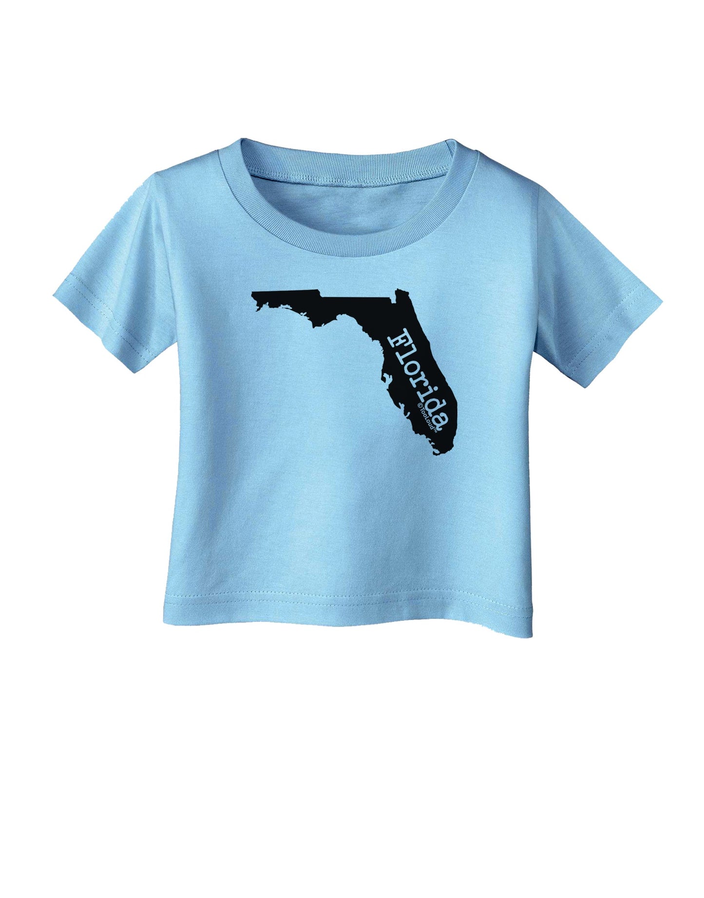 Florida - United States Shape Infant T-Shirt by TooLoud-Infant T-Shirt-TooLoud-Aquatic-Blue-06-Months-Davson Sales