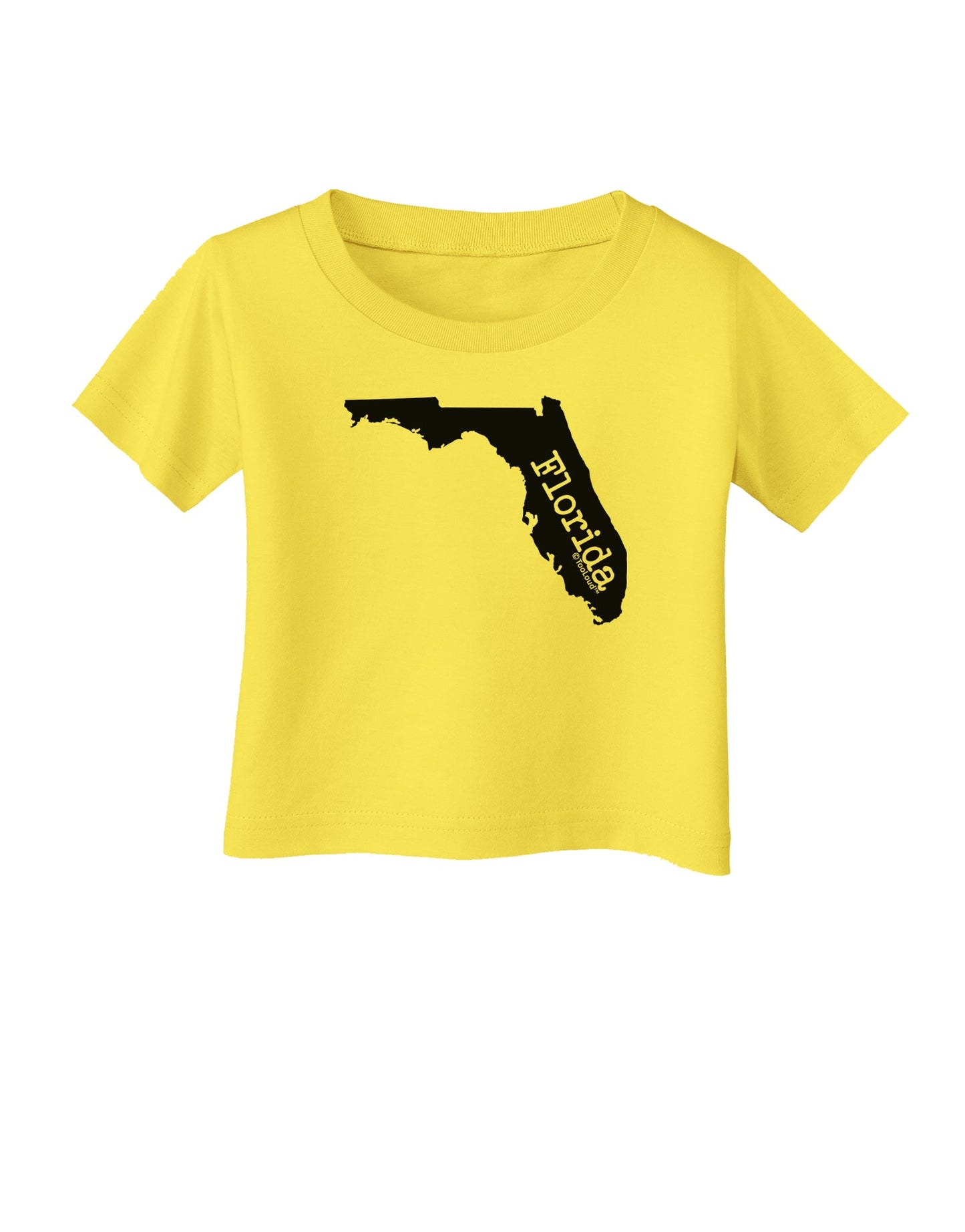 Florida - United States Shape Infant T-Shirt by TooLoud-Infant T-Shirt-TooLoud-Yellow-06-Months-Davson Sales