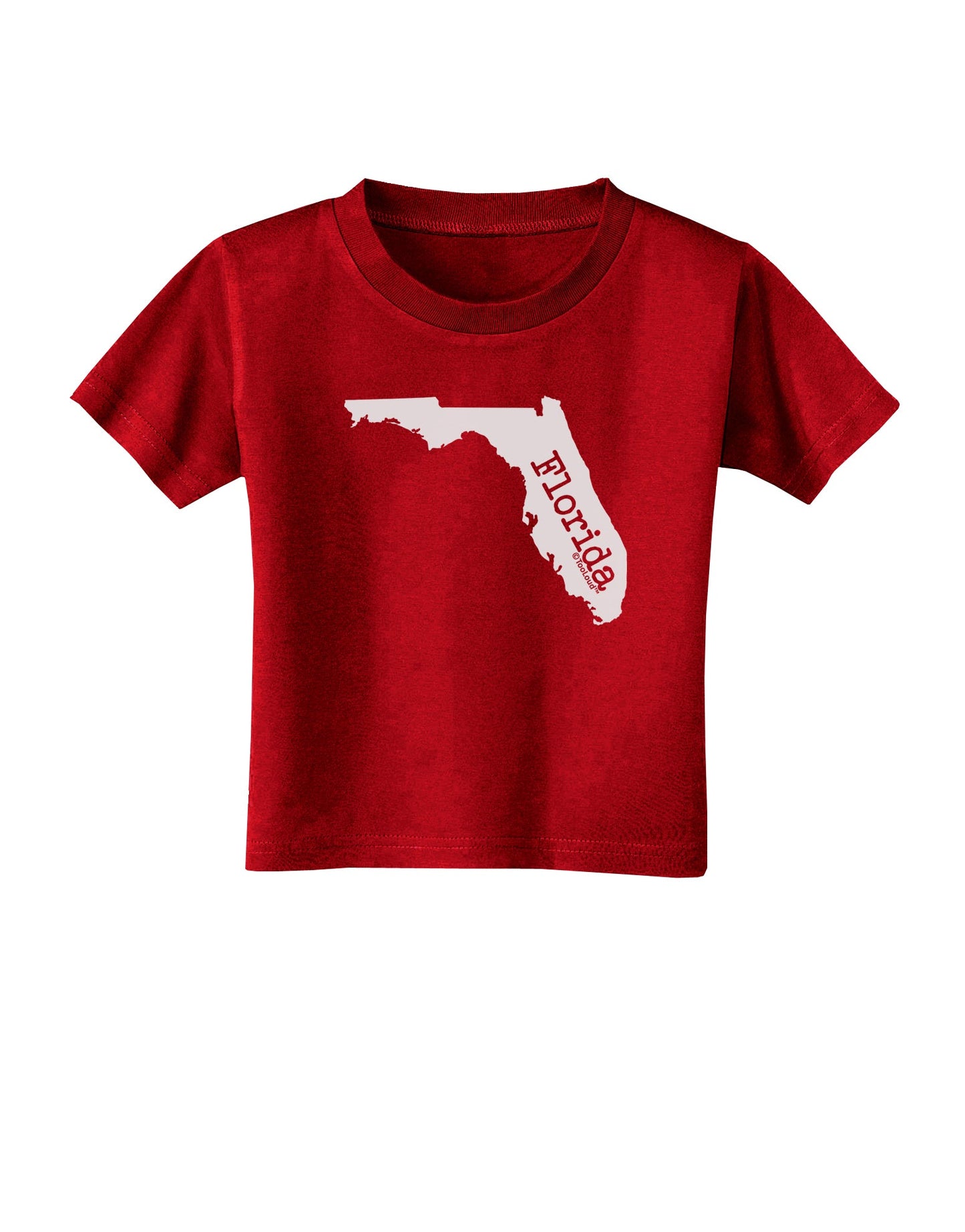 Florida - United States Shape Toddler T-Shirt Dark by TooLoud-Toddler T-Shirt-TooLoud-Red-2T-Davson Sales