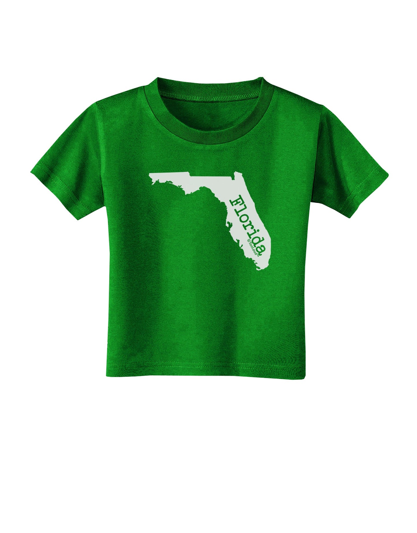 Florida - United States Shape Toddler T-Shirt Dark by TooLoud-Toddler T-Shirt-TooLoud-Clover-Green-2T-Davson Sales