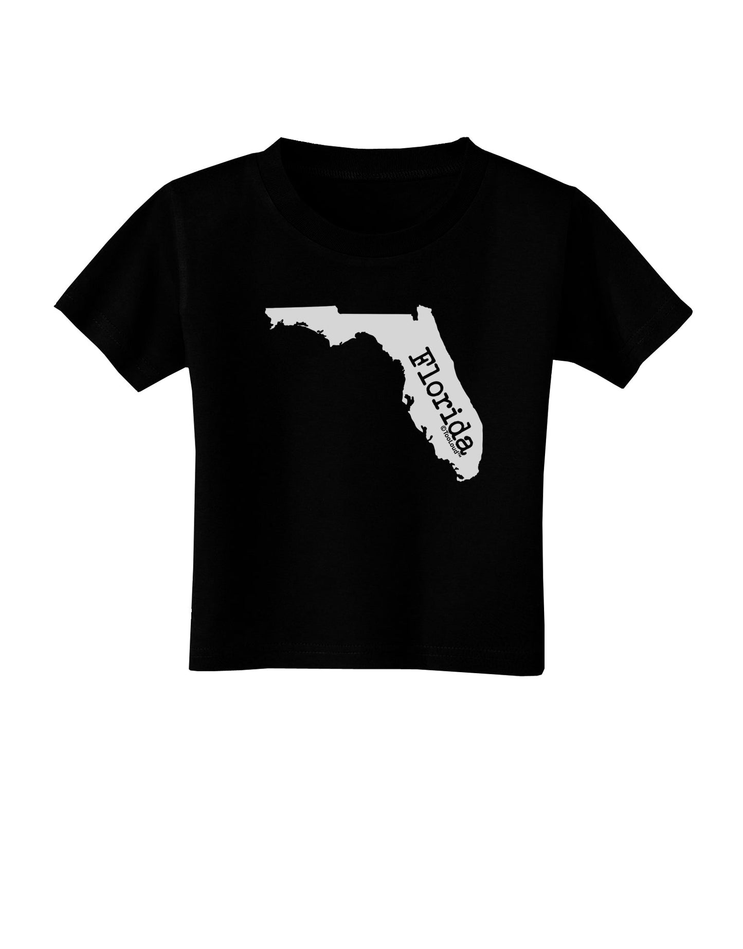 Florida - United States Shape Toddler T-Shirt Dark by TooLoud-Toddler T-Shirt-TooLoud-Black-2T-Davson Sales