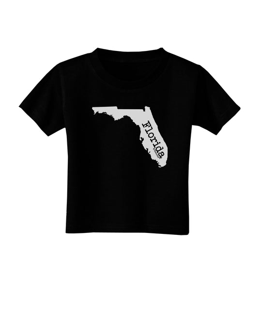 Florida - United States Shape Toddler T-Shirt Dark by TooLoud-Toddler T-Shirt-TooLoud-Black-2T-Davson Sales