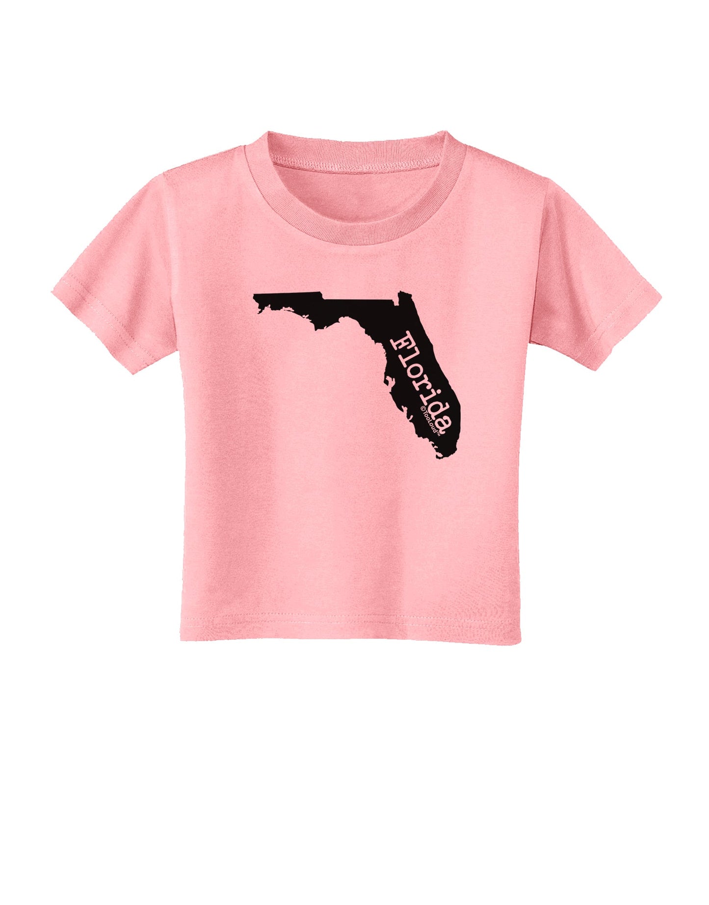 Florida - United States Shape Toddler T-Shirt by TooLoud-Toddler T-Shirt-TooLoud-Candy-Pink-2T-Davson Sales