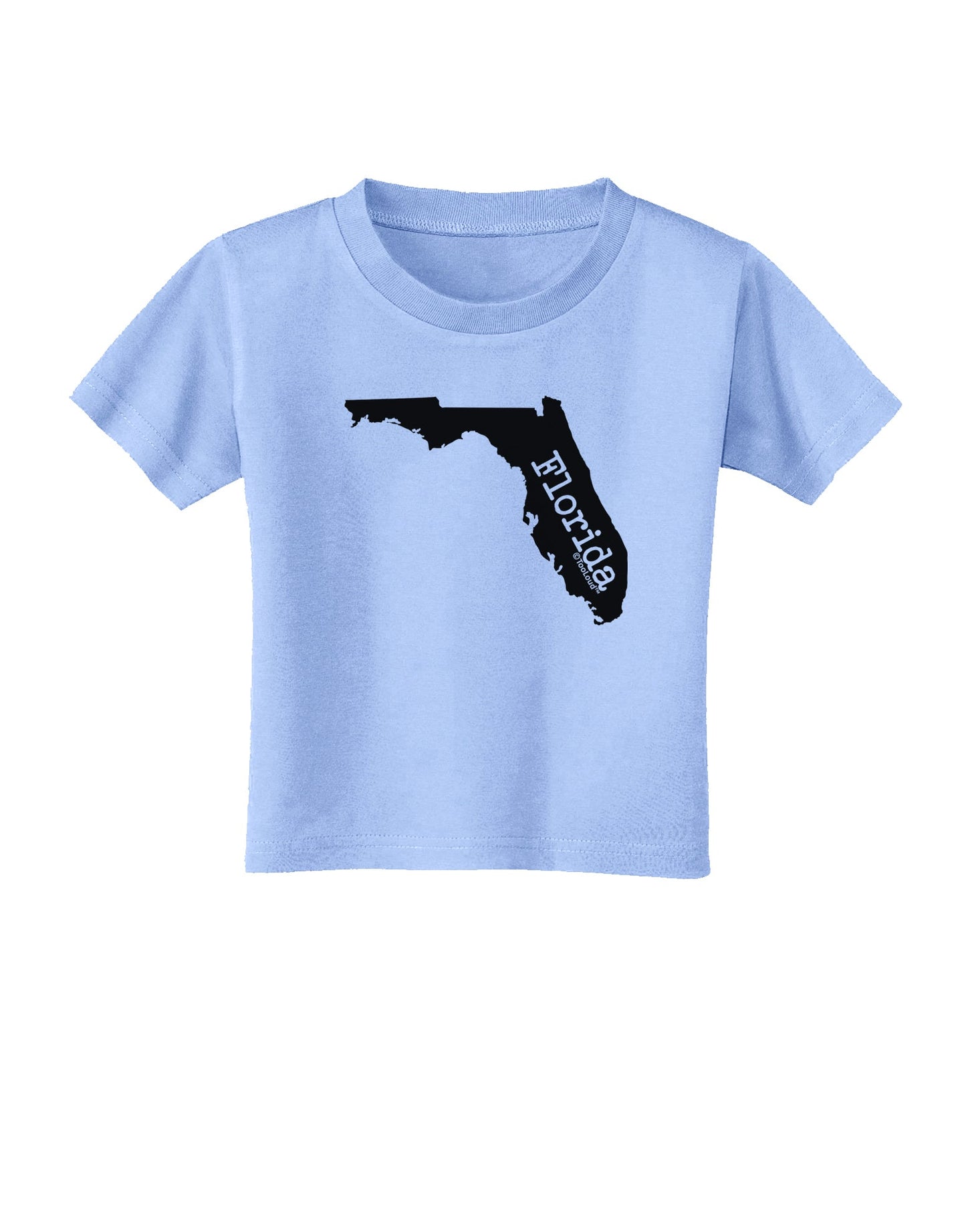 Florida - United States Shape Toddler T-Shirt by TooLoud-Toddler T-Shirt-TooLoud-Aquatic-Blue-2T-Davson Sales