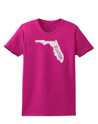 Florida - United States Shape Womens Dark T-Shirt by TooLoud-Womens T-Shirt-TooLoud-Hot-Pink-Small-Davson Sales