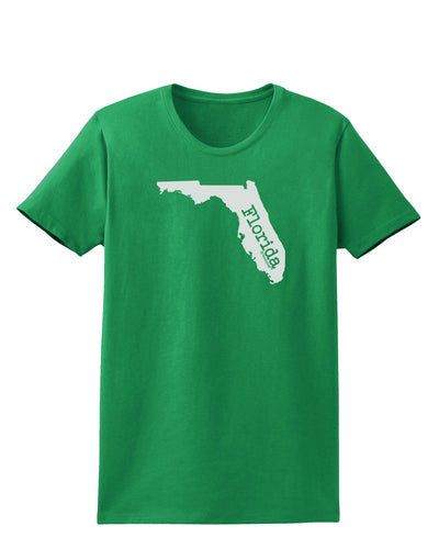 Florida - United States Shape Womens Dark T-Shirt by TooLoud-Womens T-Shirt-TooLoud-Kelly-Green-X-Small-Davson Sales