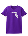 Florida - United States Shape Womens Dark T-Shirt by TooLoud-Womens T-Shirt-TooLoud-Purple-X-Small-Davson Sales