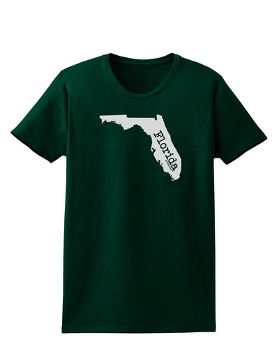 Florida - United States Shape Womens Dark T-Shirt by TooLoud-Womens T-Shirt-TooLoud-Forest-Green-Small-Davson Sales