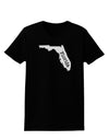 Florida - United States Shape Womens Dark T-Shirt by TooLoud-Womens T-Shirt-TooLoud-Black-X-Small-Davson Sales