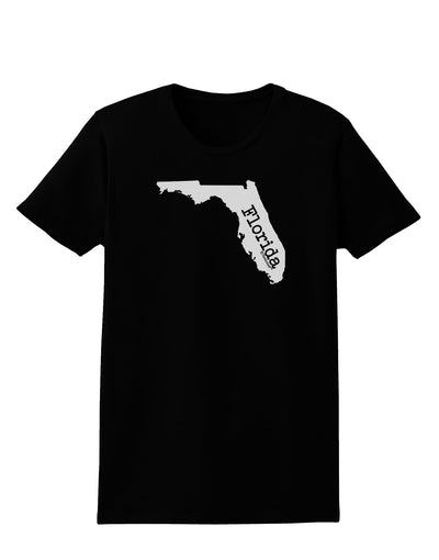 Florida - United States Shape Womens Dark T-Shirt by TooLoud-Womens T-Shirt-TooLoud-Black-X-Small-Davson Sales