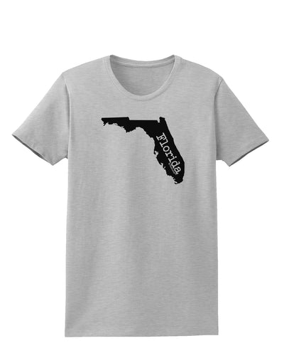 Florida - United States Shape Womens T-Shirt by TooLoud-Womens T-Shirt-TooLoud-AshGray-X-Small-Davson Sales