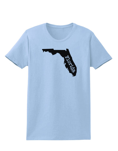 Florida - United States Shape Womens T-Shirt by TooLoud-Womens T-Shirt-TooLoud-Light-Blue-X-Small-Davson Sales