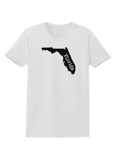 Florida - United States Shape Womens T-Shirt by TooLoud-Womens T-Shirt-TooLoud-White-X-Small-Davson Sales