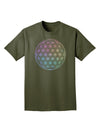 Flower of Life Circle Adult Dark T-Shirt-Mens T-Shirt-TooLoud-Military-Green-Small-Davson Sales