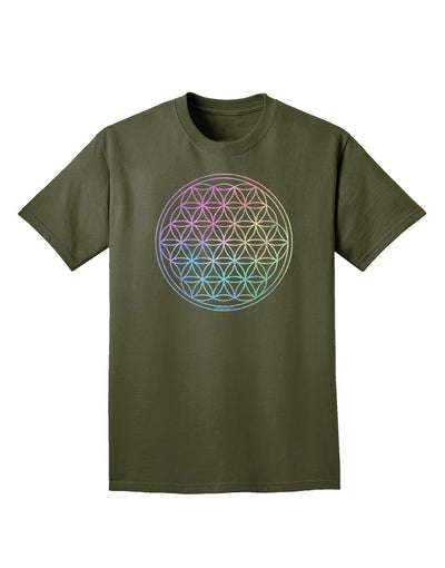 Flower of Life Circle Adult Dark T-Shirt-Mens T-Shirt-TooLoud-Military-Green-Small-Davson Sales