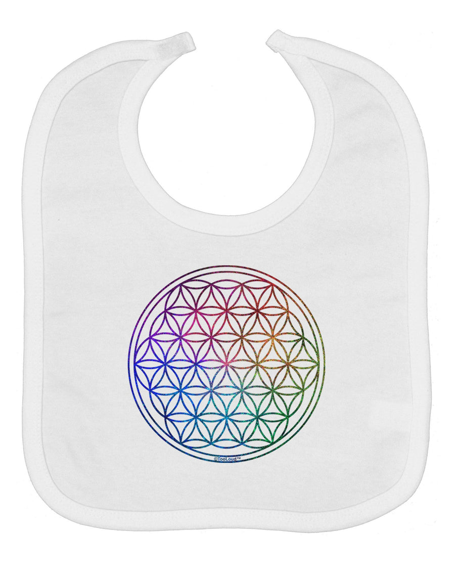 Flower of Life Circle Baby Bib