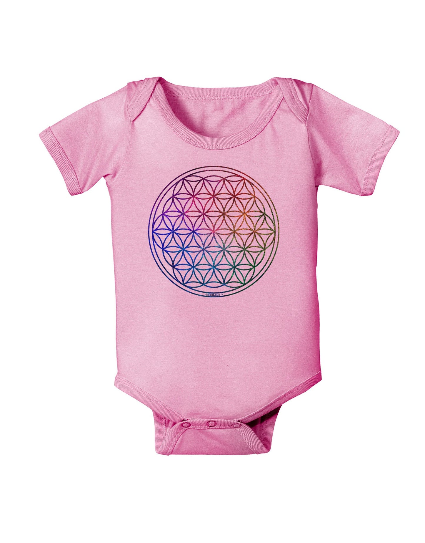 Flower of Life Circle Baby Romper Bodysuit-Baby Romper-TooLoud-Pink-06-Months-Davson Sales