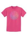 Flower of Life Circle Childrens Dark T-Shirt-Childrens T-Shirt-TooLoud-Sangria-X-Small-Davson Sales