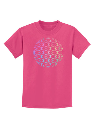 Flower of Life Circle Childrens Dark T-Shirt-Childrens T-Shirt-TooLoud-Sangria-X-Small-Davson Sales