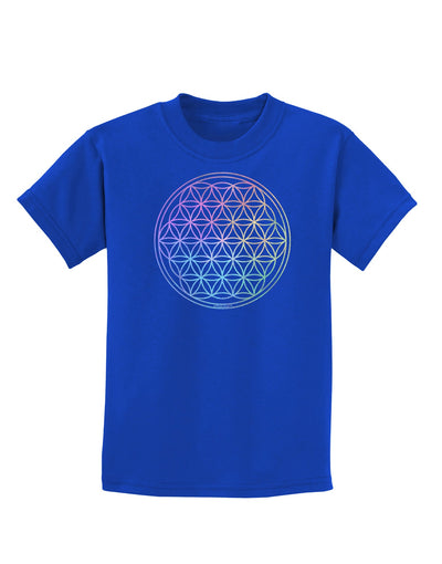 Flower of Life Circle Childrens Dark T-Shirt-Childrens T-Shirt-TooLoud-Royal-Blue-X-Small-Davson Sales