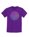 Flower of Life Circle Childrens Dark T-Shirt-Childrens T-Shirt-TooLoud-Purple-X-Small-Davson Sales