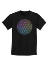 Flower of Life Circle Childrens Dark T-Shirt-Childrens T-Shirt-TooLoud-Black-X-Small-Davson Sales