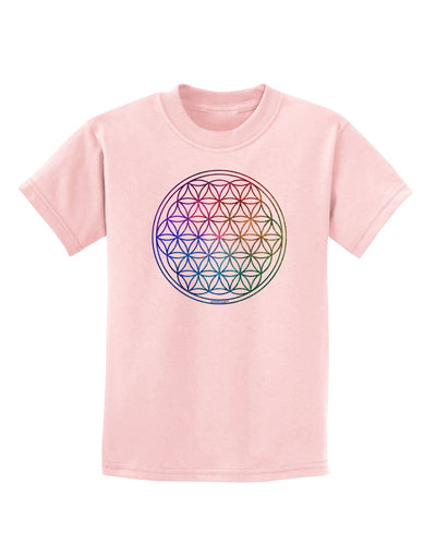 Flower of Life Circle Childrens T-Shirt-Childrens T-Shirt-TooLoud-PalePink-X-Small-Davson Sales