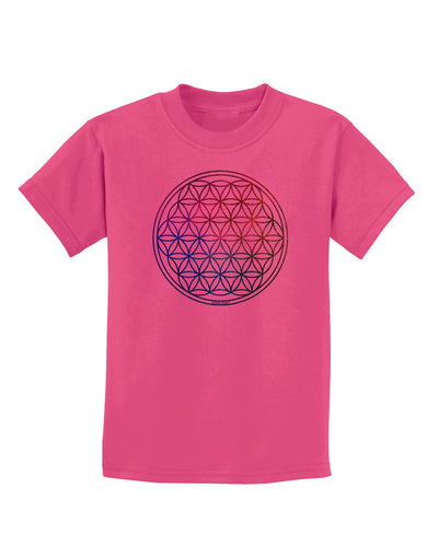 Flower of Life Circle Childrens T-Shirt-Childrens T-Shirt-TooLoud-Sangria-X-Small-Davson Sales