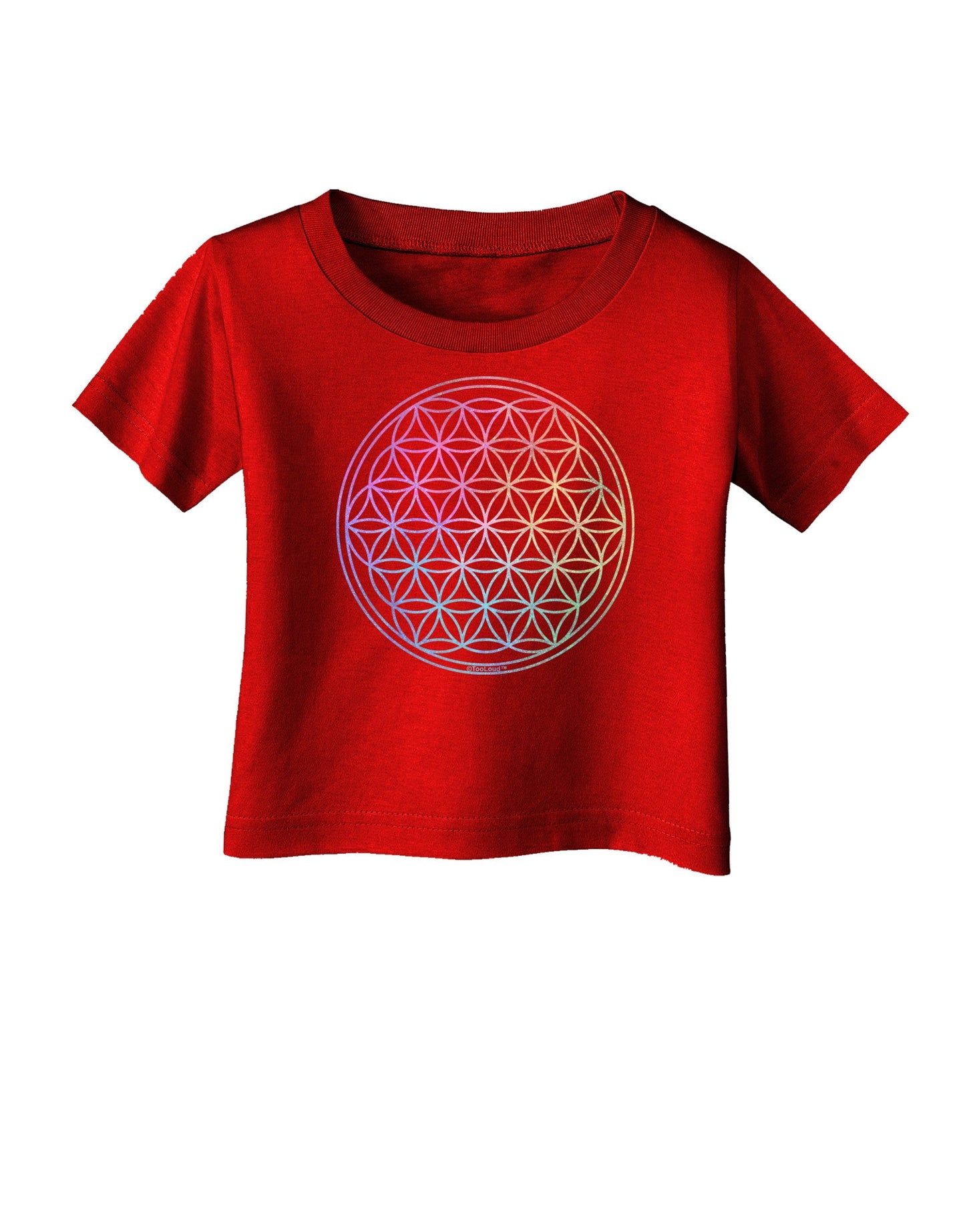 Flower of Life Circle Infant T-Shirt Dark-Infant T-Shirt-TooLoud-Red-06-Months-Davson Sales