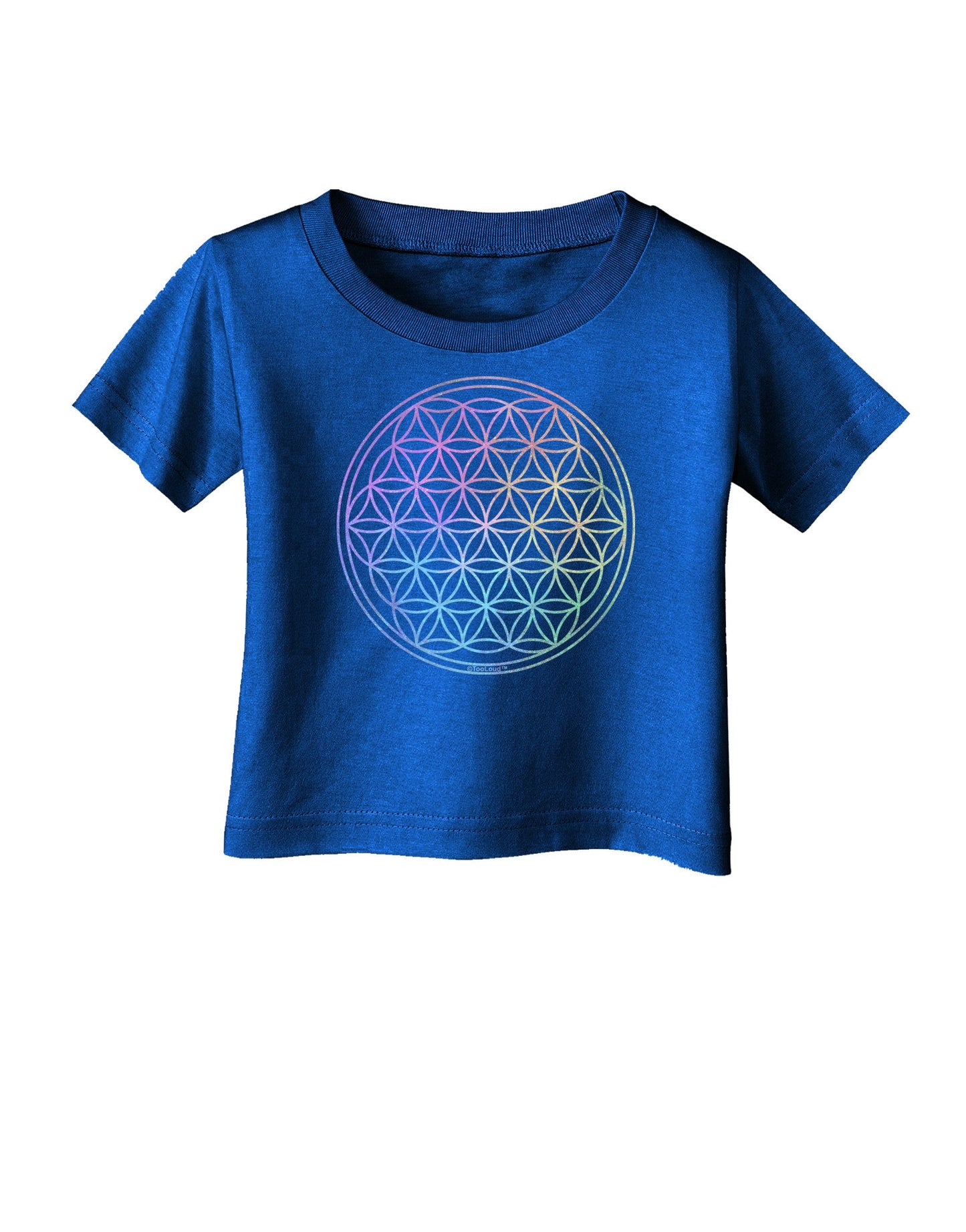 Flower of Life Circle Infant T-Shirt Dark-Infant T-Shirt-TooLoud-Royal-Blue-06-Months-Davson Sales
