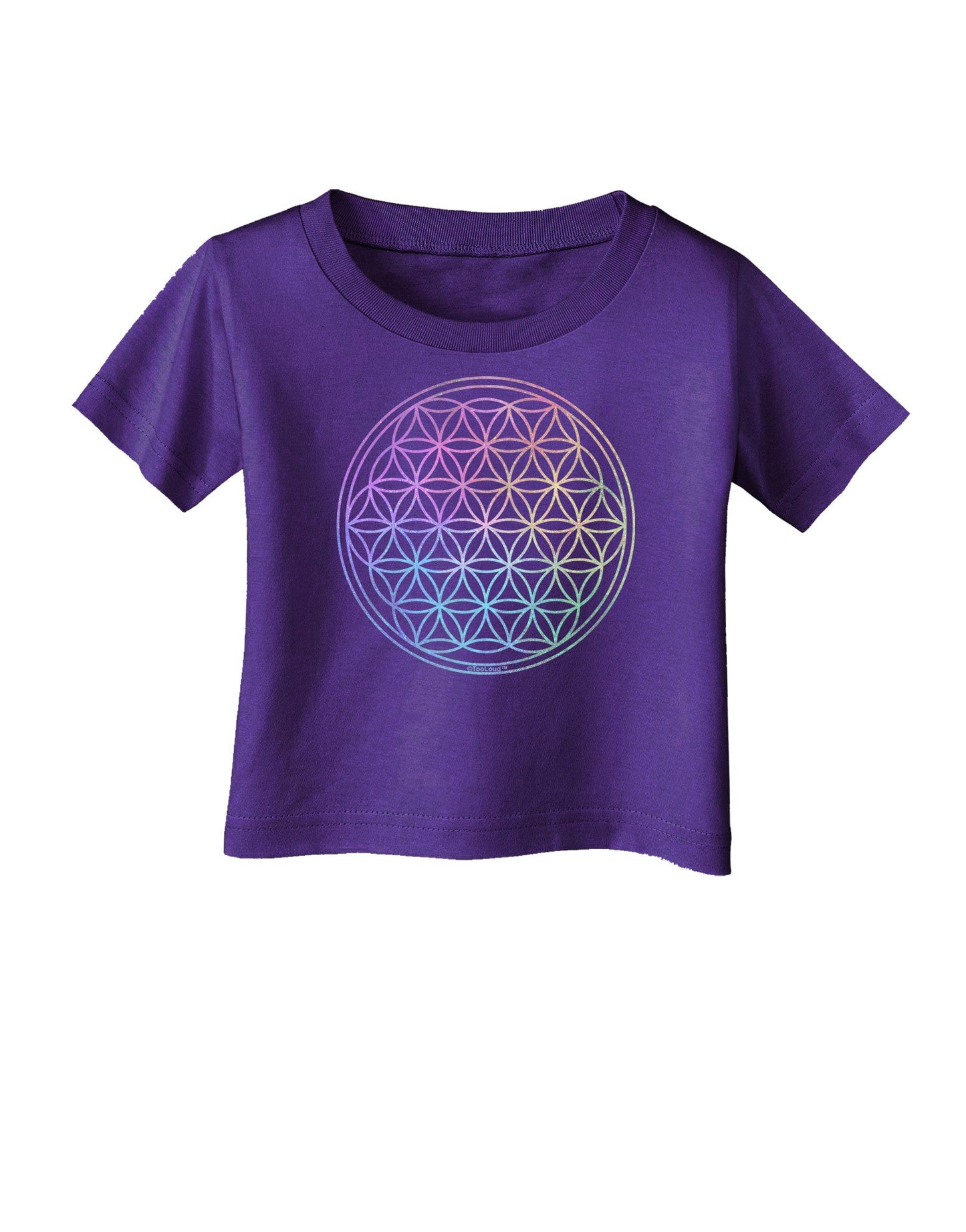 Flower of Life Circle Infant T-Shirt Dark-Infant T-Shirt-TooLoud-Purple-06-Months-Davson Sales