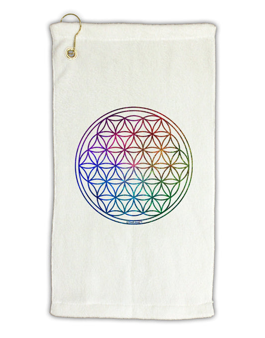 Flower of Life Circle Micro Terry Gromet Golf Towel 16 x 25 inch-Golf Towel-TooLoud-White-Davson Sales