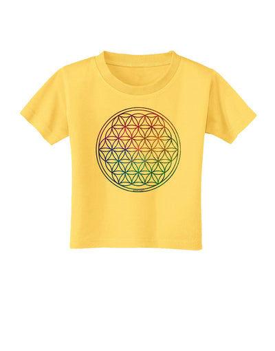 Flower of Life Circle Toddler T-Shirt-Toddler T-Shirt-TooLoud-Yellow-2T-Davson Sales