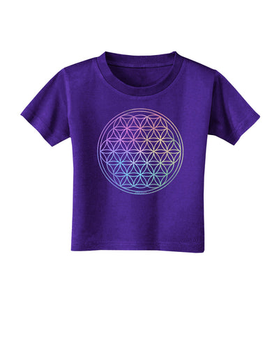 Flower of Life Circle Toddler T-Shirt Dark-Toddler T-Shirt-TooLoud-Purple-2T-Davson Sales