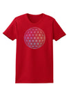 Flower of Life Circle Womens Dark T-Shirt-TooLoud-Red-X-Small-Davson Sales