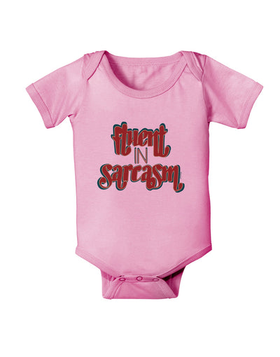 Fluent in Sarcasm Baby Romper Bodysuit-Baby Romper-TooLoud-Pink-06-Months-Davson Sales