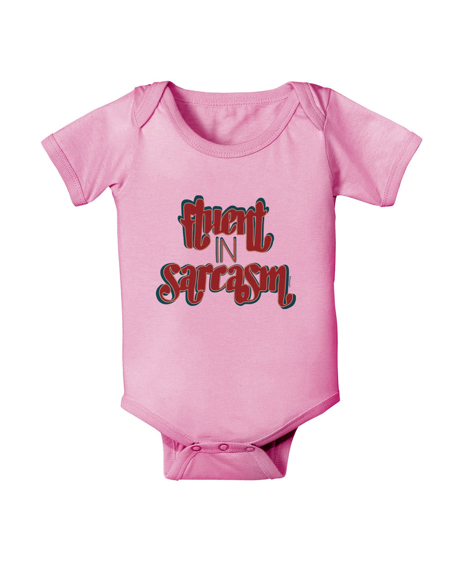 Fluent in Sarcasm Baby Romper Bodysuit-Baby Romper-TooLoud-White-06-Months-Davson Sales