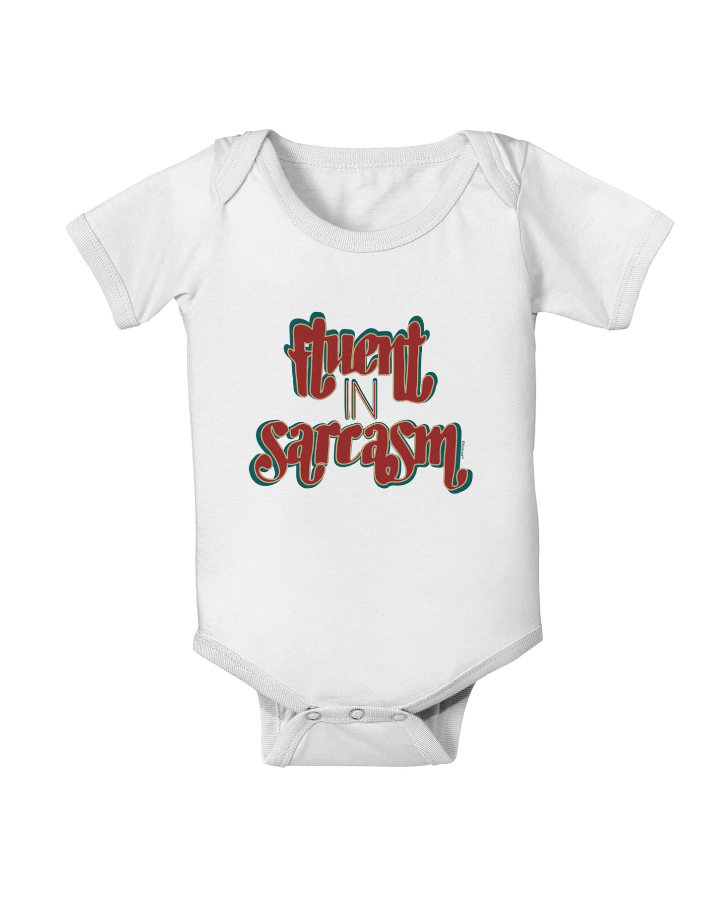 Fluent in Sarcasm Baby Romper Bodysuit-Baby Romper-TooLoud-White-06-Months-Davson Sales