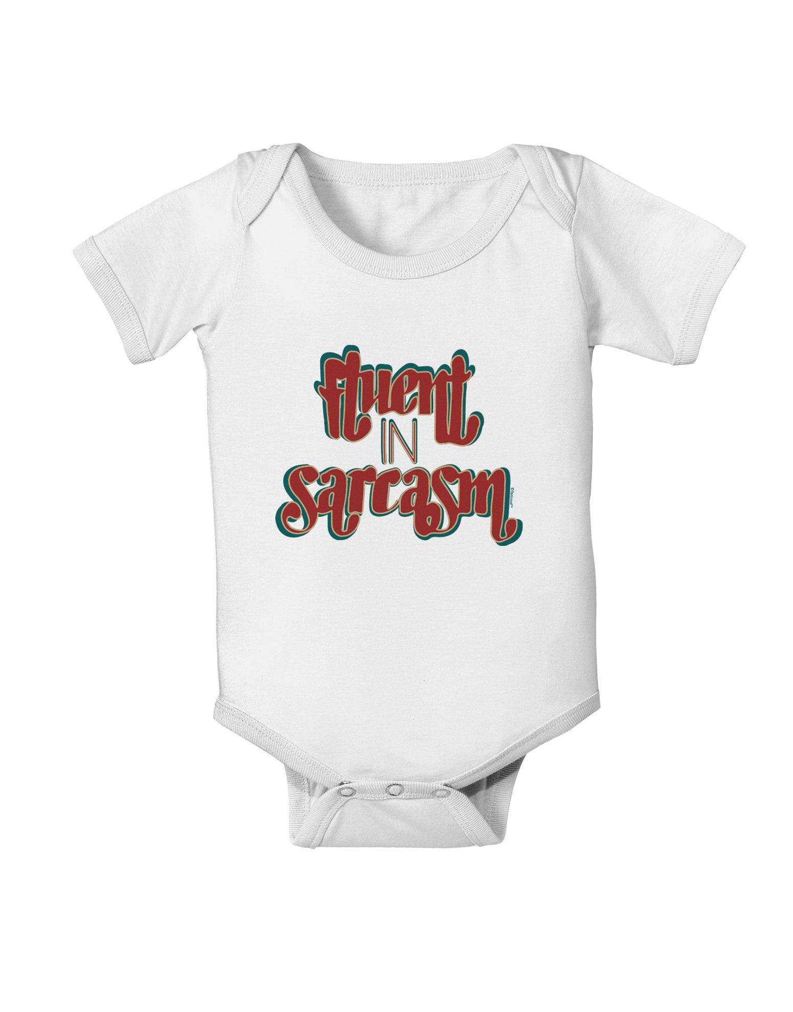 Fluent in Sarcasm Baby Romper Bodysuit-Baby Romper-TooLoud-White-06-Months-Davson Sales