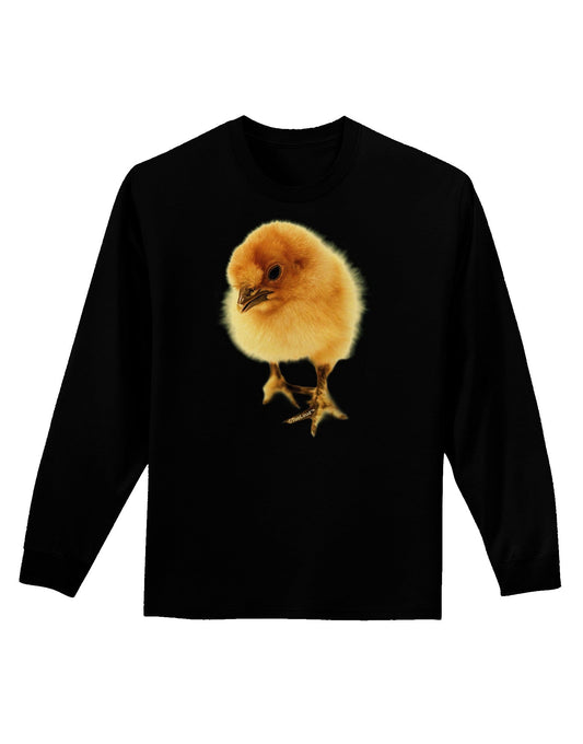 Fluffy Chick Adult Long Sleeve Dark T-Shirt-TooLoud-Black-Small-Davson Sales