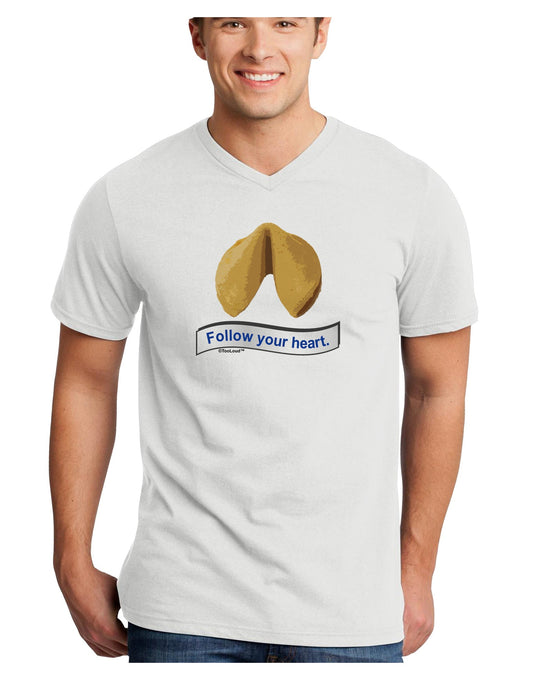 Follow Your Heart Fortune Adult V-Neck T-shirt-Mens V-Neck T-Shirt-TooLoud-White-Small-Davson Sales