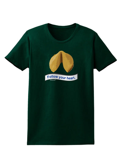 Follow Your Heart Fortune Womens Dark T-Shirt-TooLoud-Forest-Green-Small-Davson Sales