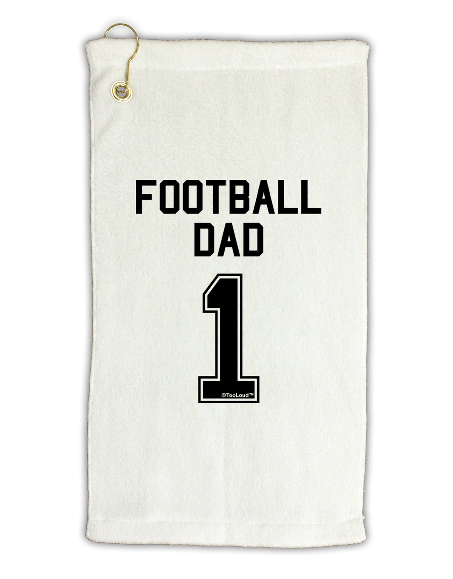 Football Dad Jersey Micro Terry Gromet Golf Towel 16 x 25 inch by TooLoud-Golf Towel-TooLoud-White-Davson Sales