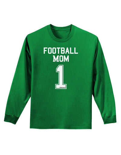 Football Mom Jersey Adult Long Sleeve Dark T-Shirt-TooLoud-Kelly-Green-Small-Davson Sales